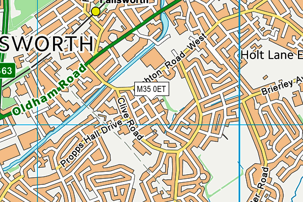 M35 0ET map - OS VectorMap District (Ordnance Survey)
