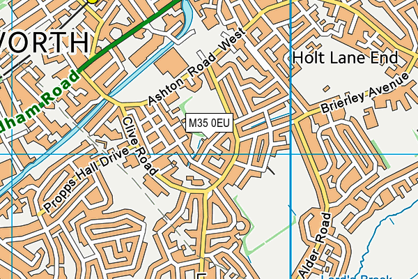 M35 0EU map - OS VectorMap District (Ordnance Survey)