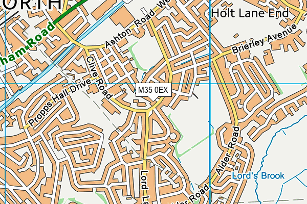 M35 0EX map - OS VectorMap District (Ordnance Survey)