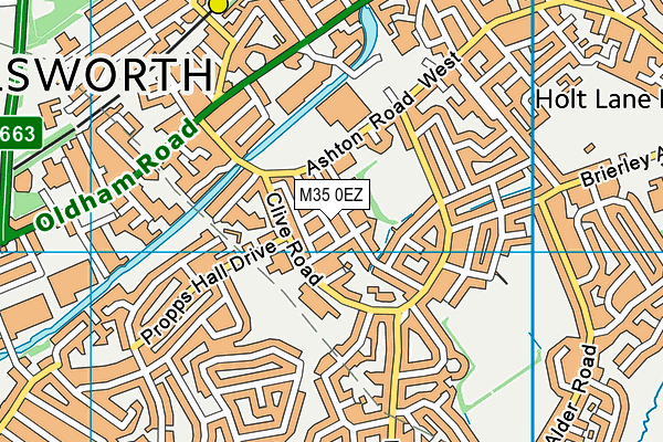 M35 0EZ map - OS VectorMap District (Ordnance Survey)