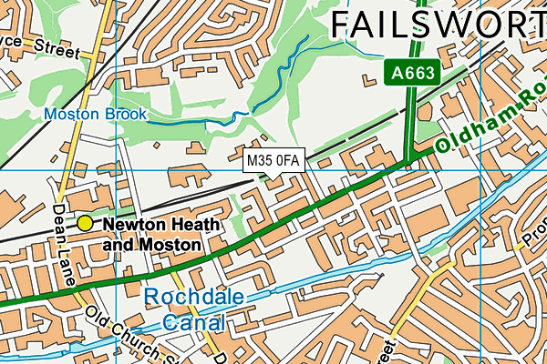 M35 0FA map - OS VectorMap District (Ordnance Survey)