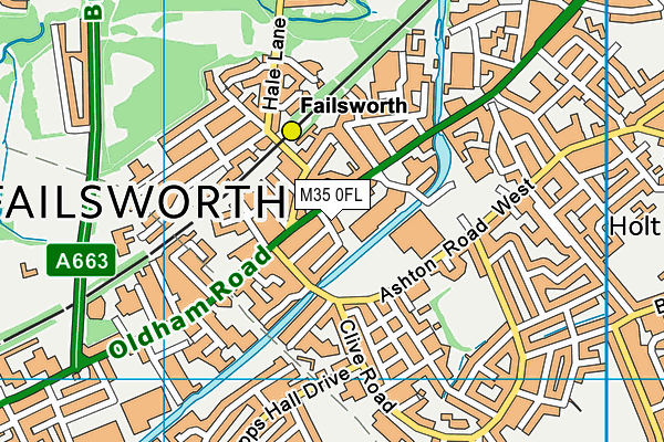 M35 0FL map - OS VectorMap District (Ordnance Survey)