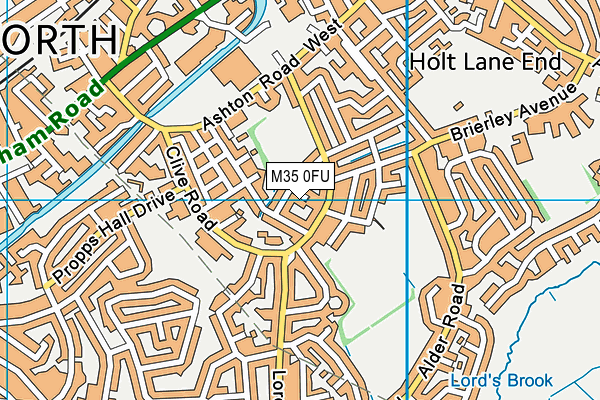 M35 0FU map - OS VectorMap District (Ordnance Survey)