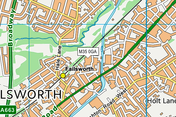 M35 0GA map - OS VectorMap District (Ordnance Survey)