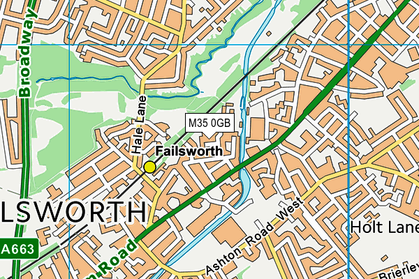 M35 0GB map - OS VectorMap District (Ordnance Survey)