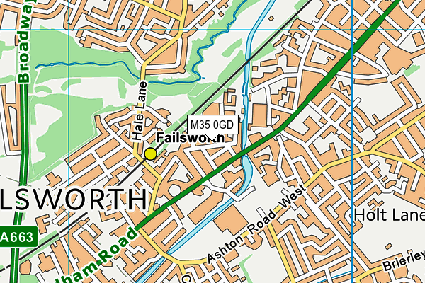 M35 0GD map - OS VectorMap District (Ordnance Survey)