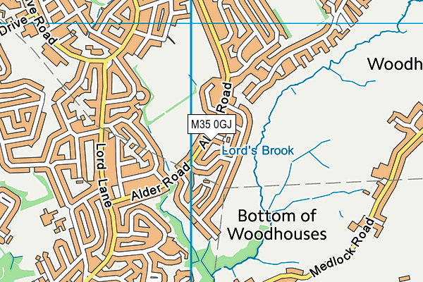 M35 0GJ map - OS VectorMap District (Ordnance Survey)