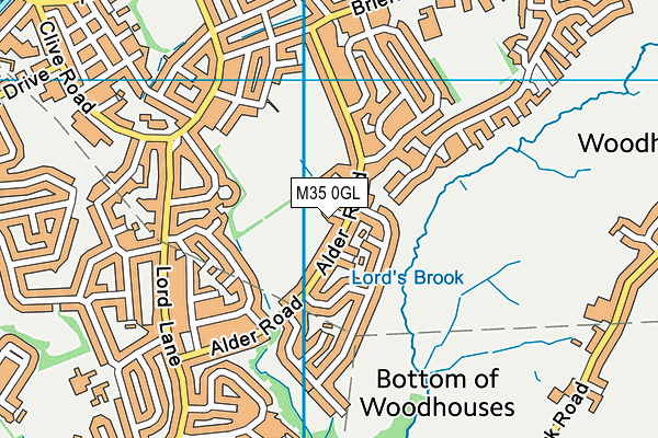 M35 0GL map - OS VectorMap District (Ordnance Survey)