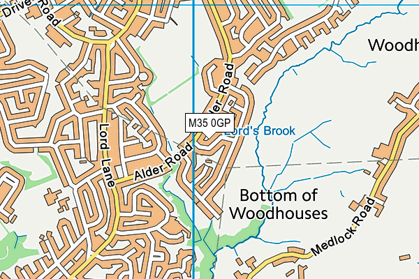 M35 0GP map - OS VectorMap District (Ordnance Survey)