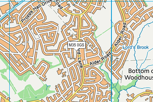 M35 0GS map - OS VectorMap District (Ordnance Survey)