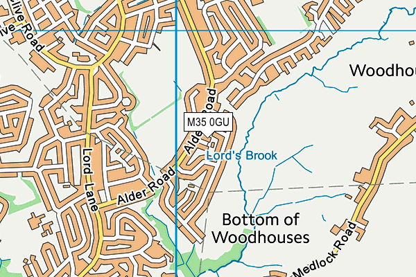 M35 0GU map - OS VectorMap District (Ordnance Survey)