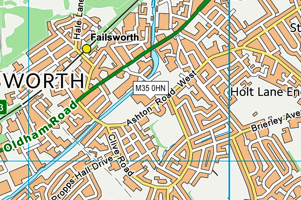 M35 0HN map - OS VectorMap District (Ordnance Survey)