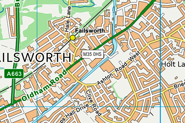 M35 0HS map - OS VectorMap District (Ordnance Survey)