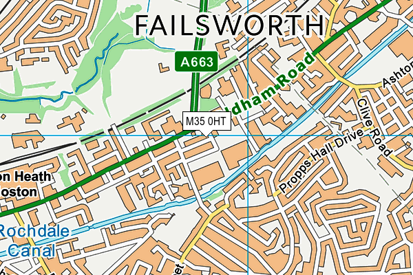 M35 0HT map - OS VectorMap District (Ordnance Survey)