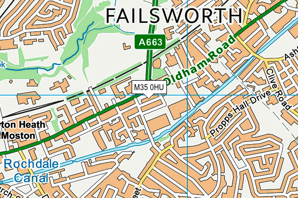 M35 0HU map - OS VectorMap District (Ordnance Survey)