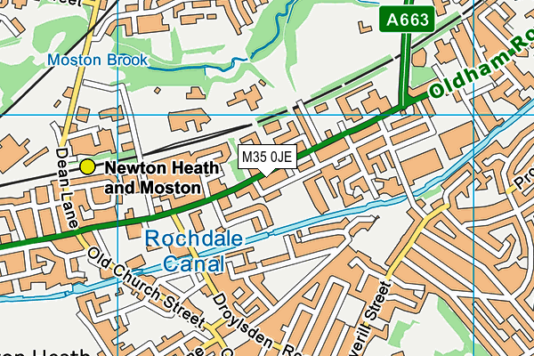 M35 0JE map - OS VectorMap District (Ordnance Survey)