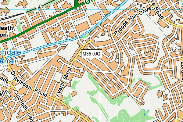 M35 0JQ map - OS VectorMap District (Ordnance Survey)