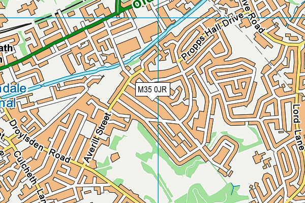 M35 0JR map - OS VectorMap District (Ordnance Survey)