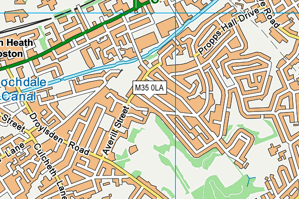 M35 0LA map - OS VectorMap District (Ordnance Survey)