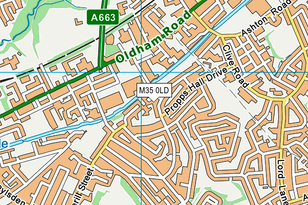 M35 0LD map - OS VectorMap District (Ordnance Survey)