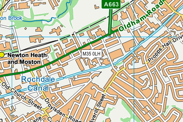 M35 0LH map - OS VectorMap District (Ordnance Survey)