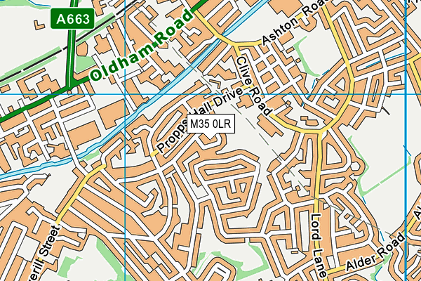 M35 0LR map - OS VectorMap District (Ordnance Survey)
