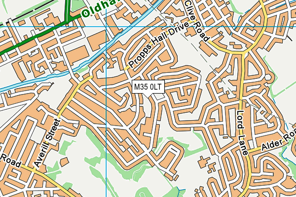 M35 0LT map - OS VectorMap District (Ordnance Survey)