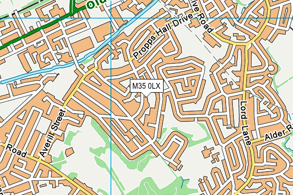 M35 0LX map - OS VectorMap District (Ordnance Survey)