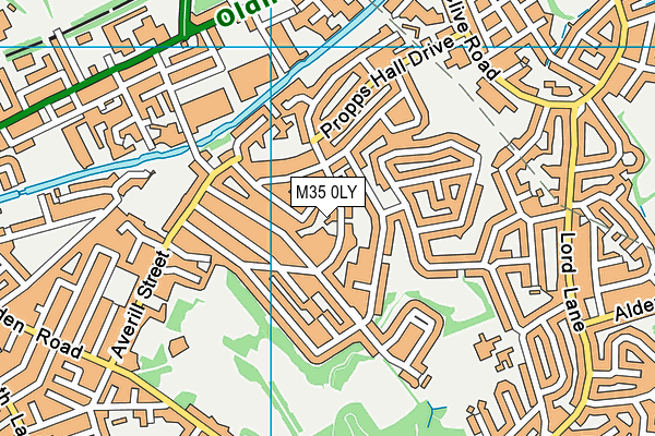 M35 0LY map - OS VectorMap District (Ordnance Survey)