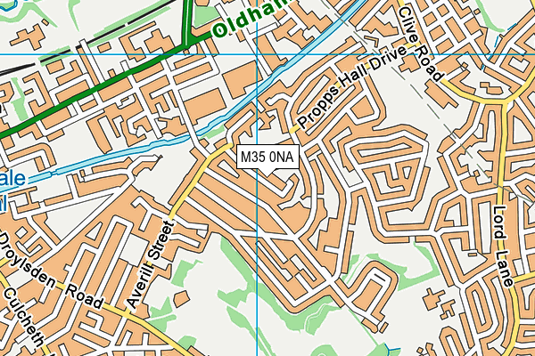 M35 0NA map - OS VectorMap District (Ordnance Survey)