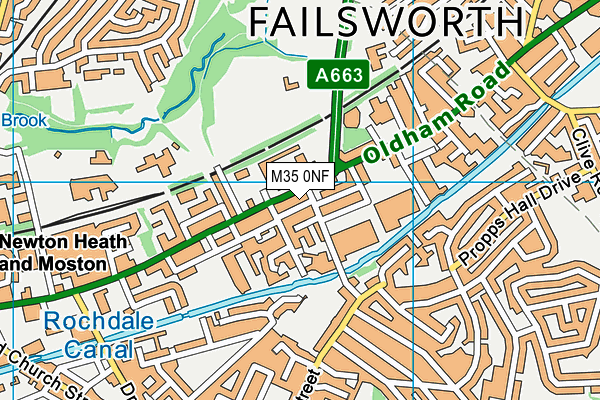 M35 0NF map - OS VectorMap District (Ordnance Survey)