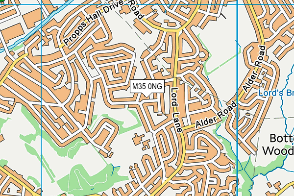 M35 0NG map - OS VectorMap District (Ordnance Survey)