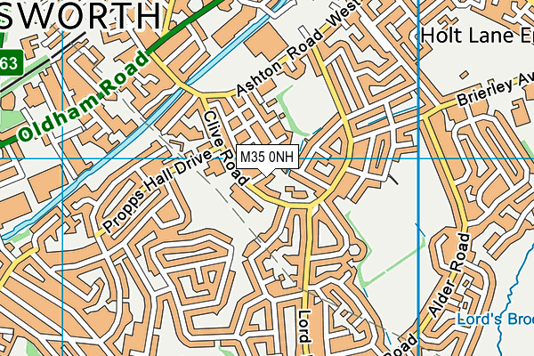 M35 0NH map - OS VectorMap District (Ordnance Survey)