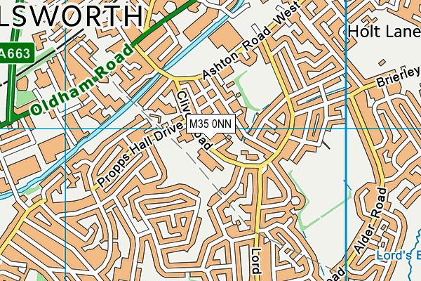 M35 0NN map - OS VectorMap District (Ordnance Survey)