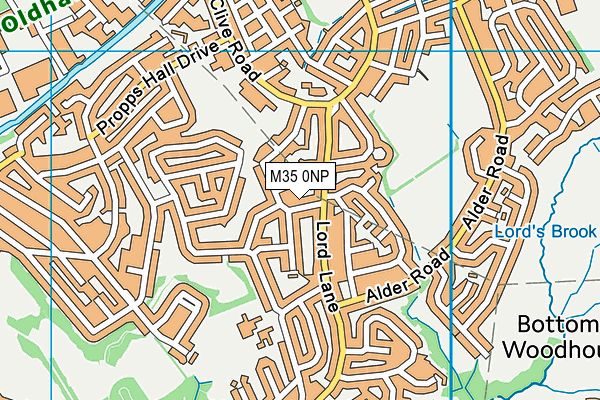 M35 0NP map - OS VectorMap District (Ordnance Survey)