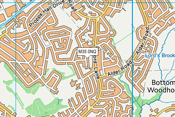M35 0NQ map - OS VectorMap District (Ordnance Survey)