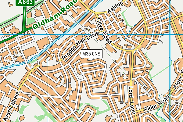 M35 0NS map - OS VectorMap District (Ordnance Survey)