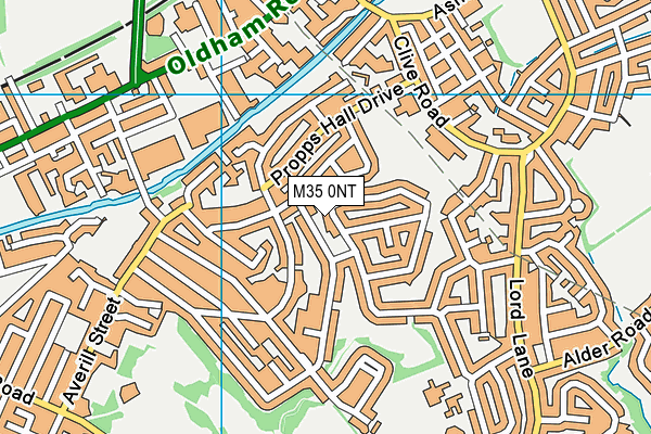 M35 0NT map - OS VectorMap District (Ordnance Survey)