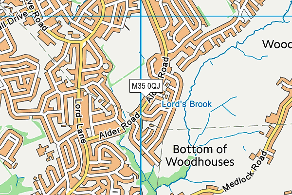 M35 0QJ map - OS VectorMap District (Ordnance Survey)