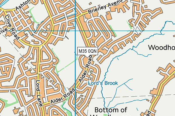 M35 0QN map - OS VectorMap District (Ordnance Survey)