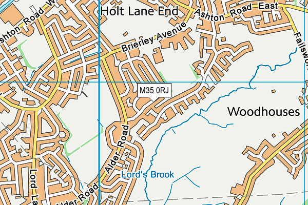 M35 0RJ map - OS VectorMap District (Ordnance Survey)