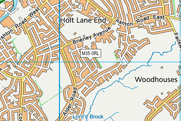 M35 0RL map - OS VectorMap District (Ordnance Survey)