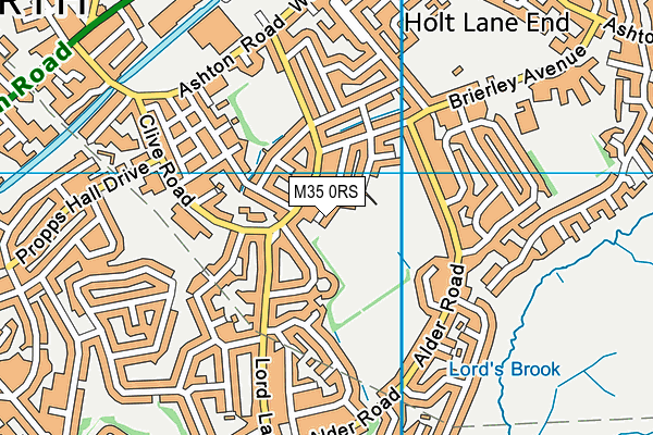 M35 0RS map - OS VectorMap District (Ordnance Survey)