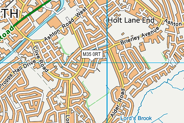 M35 0RT map - OS VectorMap District (Ordnance Survey)