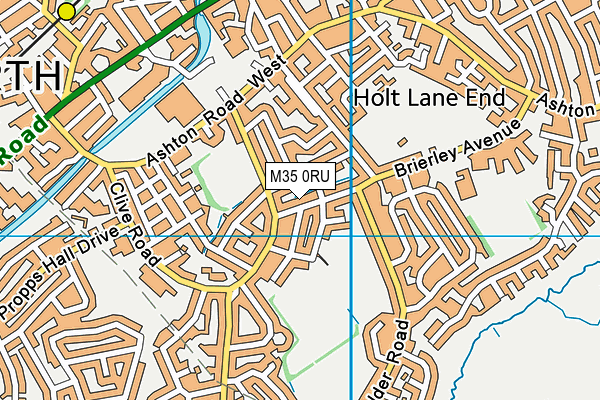 M35 0RU map - OS VectorMap District (Ordnance Survey)