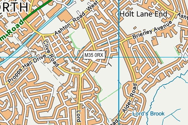 M35 0RX map - OS VectorMap District (Ordnance Survey)