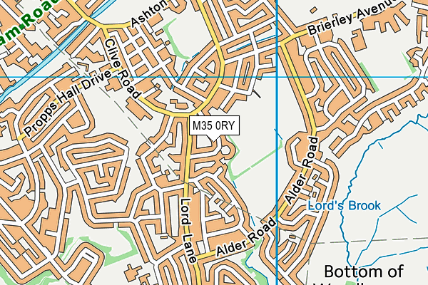 M35 0RY map - OS VectorMap District (Ordnance Survey)