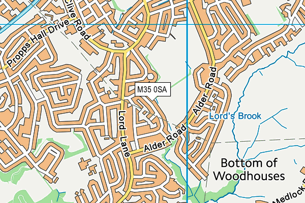 M35 0SA map - OS VectorMap District (Ordnance Survey)