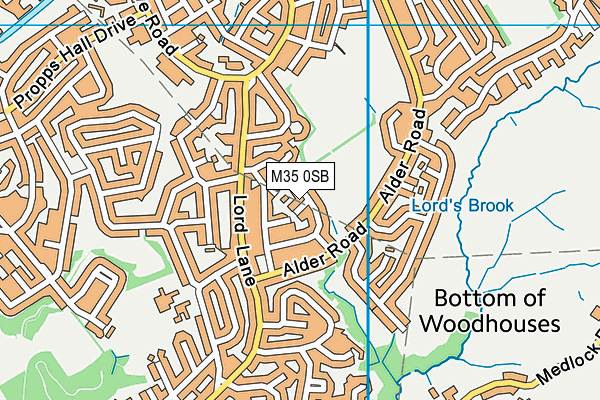 M35 0SB map - OS VectorMap District (Ordnance Survey)