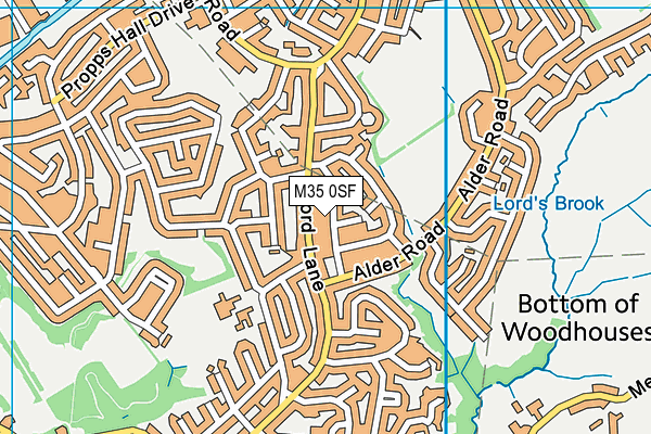 M35 0SF map - OS VectorMap District (Ordnance Survey)